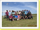 vor Beginn der Flugschau noch schnell ein Gruppenfoto von allen teilnehmenden Piloten, dann kann es endlich los gehen